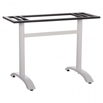 ΒΑΣΗ ΤΡΑΠΕΖΙΟΥ ΜΕΤΑΛΛΙΚΗ ΔΙΠΛΗ HM461.12 ΛΕΥΚΗ ΜΕ ΡΕΓΟΥΛΑΤΟΡΟΥΣ 100x60x73Υεκ.