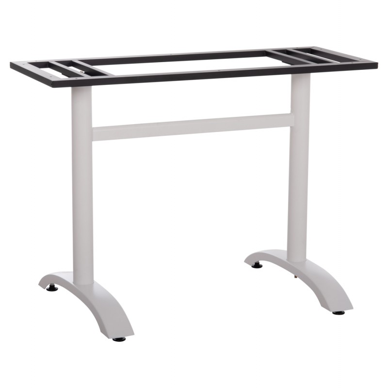 ΒΑΣΗ ΤΡΑΠΕΖΙΟΥ ΜΕΤΑΛΛΙΚΗ ΔΙΠΛΗ HM461.12 ΛΕΥΚΗ ΜΕ ΡΕΓΟΥΛΑΤΟΡΟΥΣ 100x60x73Υεκ.