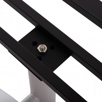 ΒΑΣΗ ΤΡΑΠΕΖΙΟΥ ΜΕΤΑΛΛΙΚΗ ΔΙΠΛΗ HM461.12 ΛΕΥΚΗ ΜΕ ΡΕΓΟΥΛΑΤΟΡΟΥΣ 100x60x73Υεκ.