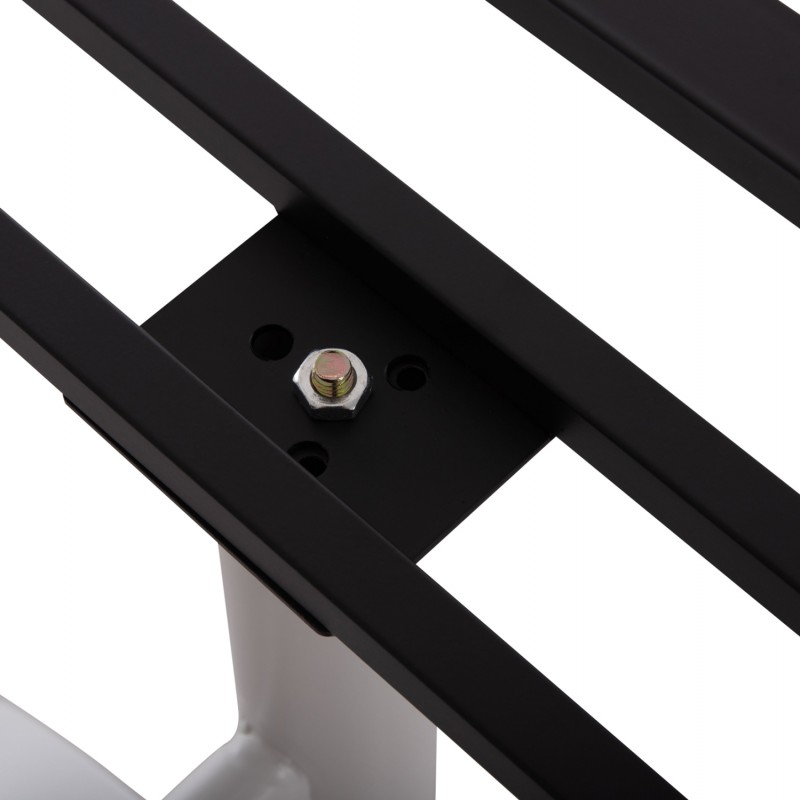 ΒΑΣΗ ΤΡΑΠΕΖΙΟΥ ΜΕΤΑΛΛΙΚΗ ΔΙΠΛΗ HM461.12 ΛΕΥΚΗ ΜΕ ΡΕΓΟΥΛΑΤΟΡΟΥΣ 100x60x73Υεκ.