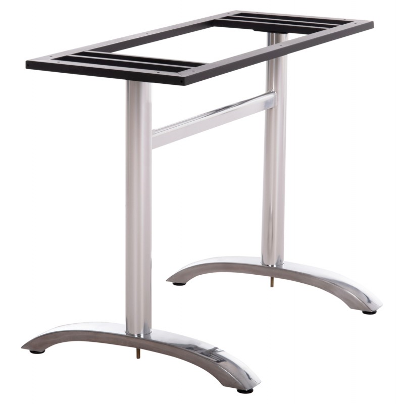 ΒΑΣΗ ΤΡΑΠΕΖΙΟΥ ΜΕΤΑΛΛΙΚΗ ΔΙΠΛΗ HM461.13 ΧΡΩΜΙΟΥ ΜΕ ΡΕΓΟΥΛΑΤΟΡΟΥΣ 100x60x73Υεκ.