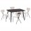 ΣΕΤ ΤΡΑΠΕΖΑΡΙΑΣ 5ΤΜΧ RAVEN HM21067.02 ΚΕΡΑΜΙΚΟ TOP ΜΑΥΡΟ ΜΑΡΜΑΡΟ--ΜΕΤΑΛΛΟ