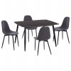 ΣΕΤ ΤΡΑΠΕΖΑΡΙΑΣ 5ΤΜΧ RAVEN HM21068.02 ΚΕΡΑΜΙΚΟ TOP ΜΑΥΡΟ ΜΑΡΜΑΡΟ--ΓΚΡΙ ΥΦΑΣΜΑ