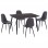 ΣΕΤ ΤΡΑΠΕΖΑΡΙΑΣ 5ΤΜΧ RAVEN HM21068.02 ΚΕΡΑΜΙΚΟ TOP ΜΑΥΡΟ ΜΑΡΜΑΡΟ--ΓΚΡΙ ΥΦΑΣΜΑ