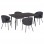 ΣΕΤ ΤΡΑΠΕΖΑΡΙΑΣ 5ΤΜΧ RAVEN HM21069.02 ΚΕΡΑΜΙΚΟ TOP ΜΑΥΡΟ ΜΑΡΜΑΡΟ & 4 ΚΑΡΕΚΛΕΣ