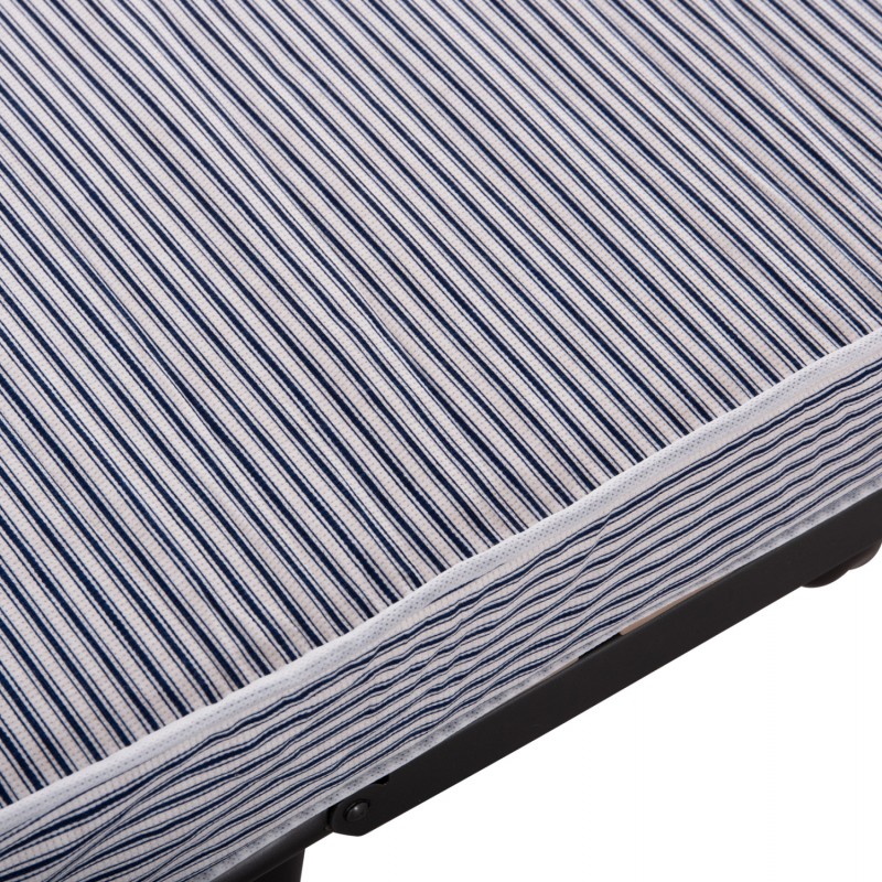 ΚΡΕΒΑΤΙ-ΡΑΝΤΖΟ ΙΤΑΛΙΑΣ NOBLE HM393.01 ΜΕΤΑΛΛΙΚΟ ΜΕ ΡΟΔΕΣ & ΣΤΡΩΜΑ 9εκ ΜΠΛΕ-ΛΕΥΚΟ 80x182x37.5Υεκ.