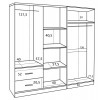 ΝΤΟΥΛΑΠΑ 6ΦΥΛΛΗ BLAKELY HM21235.01 ΜΕΛΑΜΙΝΗ ΧΡΩΜΑ ZEBRANO 201x43x181Υεκ