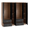 ΝΤΟΥΛΑΠΑ 6ΦΥΛΛΗ CAESAR HM21236.01 ΜΕΛΑΜΙΝΗ SONAMA & ΣΚΟΥΡΟ ΓΚΡΙ 180x42,5Χ181Υεκ.