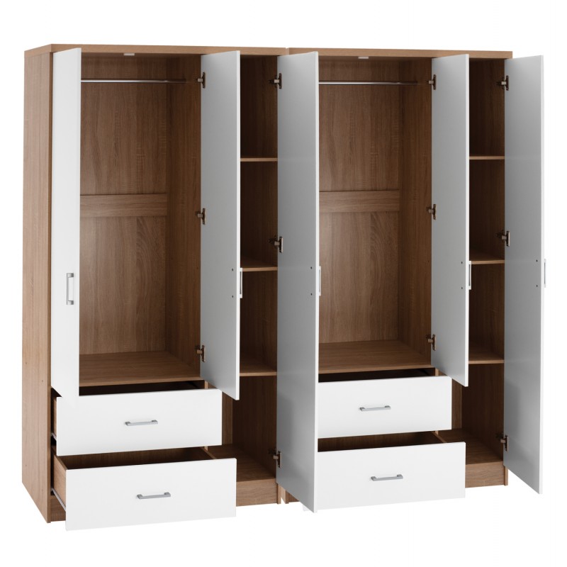ΝΤΟΥΛΑΠΑ 6ΦΥΛΛΗ CAESAR HM21236.02 ΜΕΛΑΜΙΝΗ SONAMA & ΛΕΥΚΟ 180x42,5Χ181Υεκ.