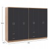 ΝΤΟΥΛΑΠΑ 8ΦΥΛΛΗ BRIANA HM21237.01 ΜΕΛΑΜΙΝΗ SONAMA & ΣΚΟΥΡΟ ΓΚΡΙ 241x42,5Χ180,5Υεκ.