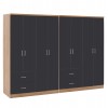 ΝΤΟΥΛΑΠΑ 8ΦΥΛΛΗ BRIANA HM21237.01 ΜΕΛΑΜΙΝΗ SONAMA & ΣΚΟΥΡΟ ΓΚΡΙ 241x42,5Χ180,5Υεκ.