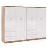 ΝΤΟΥΛΑΠΑ 8ΦΥΛΛΗ BRIANA HM21237.02 ΜΕΛΑΜΙΝΗ SONAMA & ΛΕΥΚΟ 241x42,5Χ180,5Υεκ.