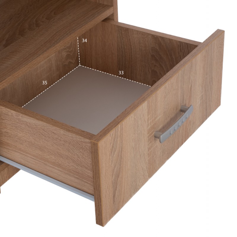 ΣΕΤ ΚΡΕΒΑΤΟΚΑΜΑΡΑΣ 6ΤΜΧ ADLER HM11759 ΜΕΛΑΜΙΝΗ SONAMA OAK-ΓΙΑ ΣΤΡΩΜΑ 160x200εκ