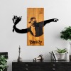 ΔΙΑΚΟΣΜΗΤΙΚΟ ΤΟΙΧΟΥ BANKSY HM4757-ΦΥΛΛΑ ΜΕΤΑΛΛΟΥ ΜΑΥΡΑ-ΞΥΛΟ 69x3(βάθος)x58Υεκ.