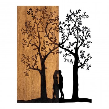 ΔΙΑΚΟΣΜΗΤΙΚΟ ΤΟΙΧΟΥ HM4753-ΜΕΤΑΛΛΟ ΜΑΥΡΟ-ΞΥΛΟ 45x3(βάθος)x58Υεκ.