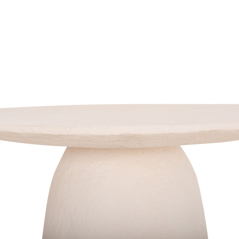 ΤΡΑΠΕΖΙ ΤΡΑΠΕΖΑΡΙΑΣ ΣΤΡΟΓΓΥΛΟ SEPPO HM18154.02 FIBER CEMENT ΛΕΥΚΟ--Φ119,5x75,5Υεκ.