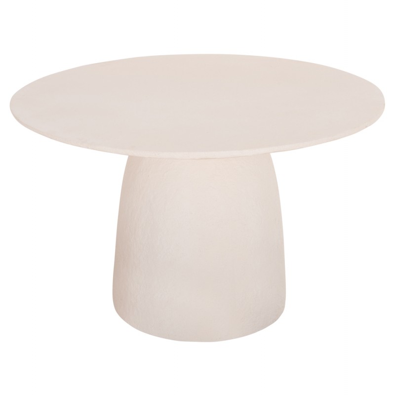 ΤΡΑΠΕΖΙ ΤΡΑΠΕΖΑΡΙΑΣ ΣΤΡΟΓΓΥΛΟ SEPPO HM18154.02 FIBER CEMENT ΛΕΥΚΟ--Φ119,5x75,5Υεκ.