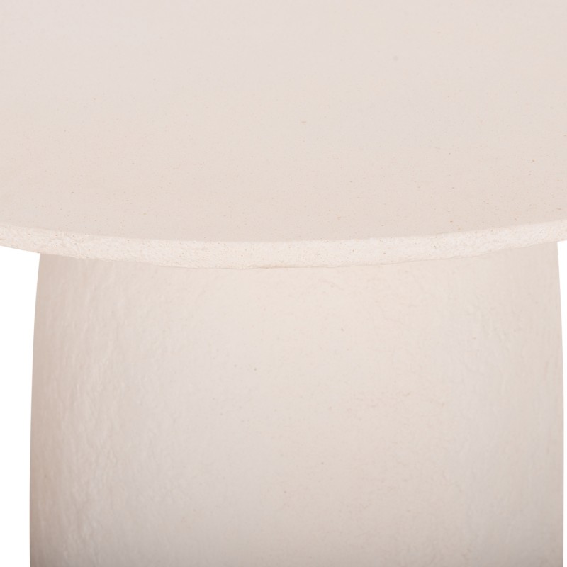 ΤΡΑΠΕΖΙ ΤΡΑΠΕΖΑΡΙΑΣ ΣΤΡΟΓΓΥΛΟ SEPPO HM18154.02 FIBER CEMENT ΛΕΥΚΟ--Φ119,5x75,5Υεκ.