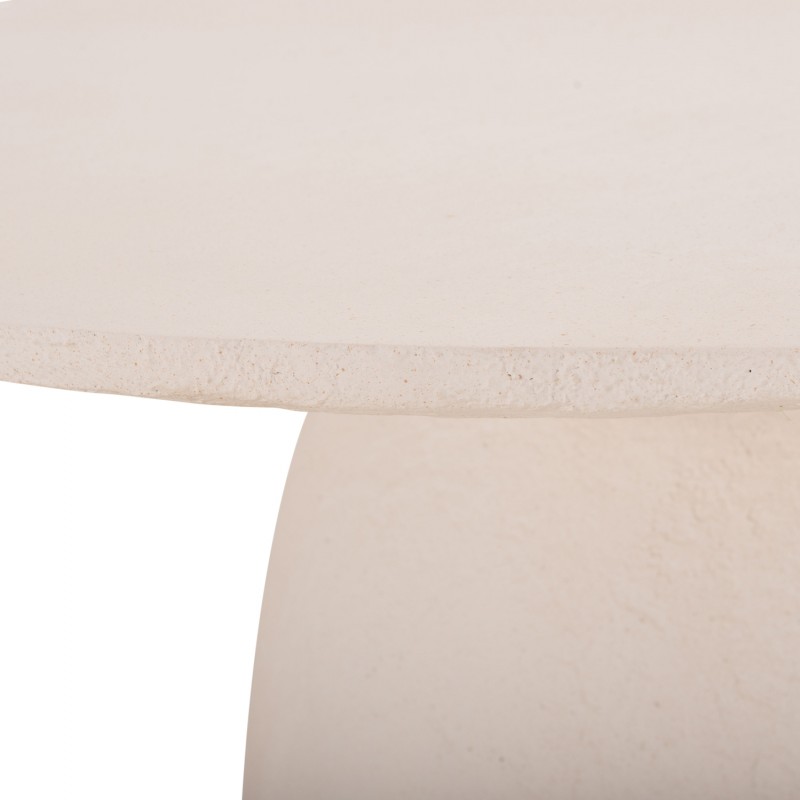 ΤΡΑΠΕΖΙ ΤΡΑΠΕΖΑΡΙΑΣ ΣΤΡΟΓΓΥΛΟ SEPPO HM18154.02 FIBER CEMENT ΛΕΥΚΟ--Φ119,5x75,5Υεκ.