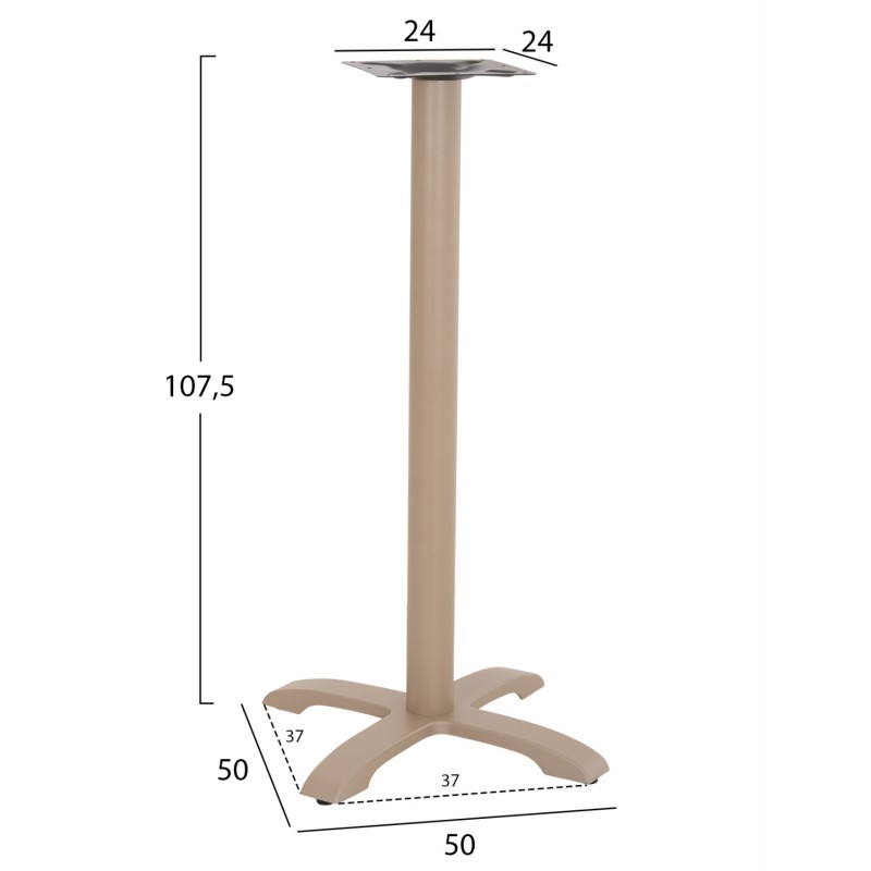 ΒΑΣΗ ΤΡΑΠΕΖΙΟΥ ΜΠΑΡ ΑΠΟ ΜΕΤΑΛΛΟ/ΜΑΝΤΕΜΙ HM417.25 ΚΑΠΟΥΤΣΙΝΟ 50x50x107,5Υεκ.