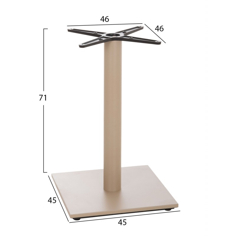 ΒΑΣΗ ΤΡΑΠΕΖΙΟΥ HM438.25 ΜΕΤΑΛΛΟ ΚΑΠΟΥΤΣΙΝΟ ΜΑΤ-ΡΕΓΟΥΛΑΤΟΡΟΙ 46x46x71Yεκ.