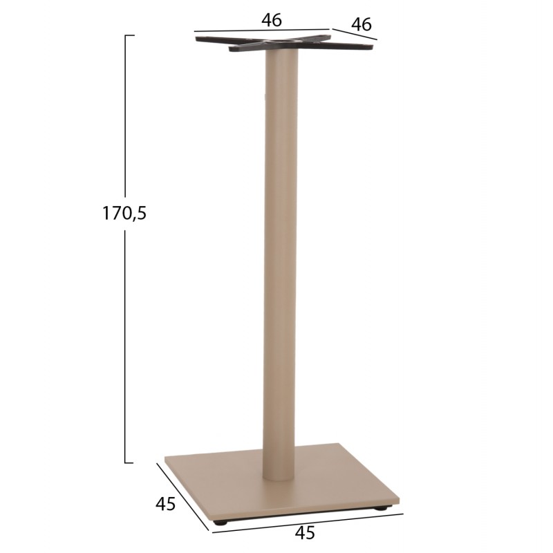ΒΑΣΗ ΤΡΑΠΕΖΙΟΥ ΜΠΑΡ HM439.25 ΜΕΤΑΛΛΙΚΗ ΚΑΠΟΥΤΣΙΝΟ ΜΑΤ-ΡΕΓΟΥΛΑΤΟΡΟΙ 46x46x107,5Yεκ.