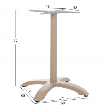ΒΑΣΗ ΑΛΟΥΜΙΝΙΟΥ HM460.25 ΚΑΠΟΥΤΣΙΝΟ ΜΑΤ 68x68x72Υεκ. ΜΕ ΣΤΑΥΡΟ 48Χ48εκ.