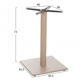 ΒΑΣΗ ΤΡΑΠΕΖΙΟΥ ΑΛΟΥΜΙΝΙΟΥ HM475.25 ΚΑΠΟΥΤΣΙΝΟ 46x46x73Υεκ. ΣΤΑΥΡΟΣ 46Χ46εκ
