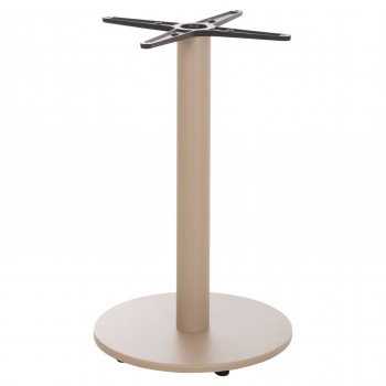 ΒΑΣΗ ΤΡΑΠΕΖΙΟΥ ΑΛΟΥΜΙΝΙΟΥ ΣΤΡΟΓΓΥΛΗ ΚΑΠΟΥΤΣΙΝΟ HM476.25 ΣΤΑΥΡΟΣ 46Χ46εκ Φ44Χ73Υεκ.