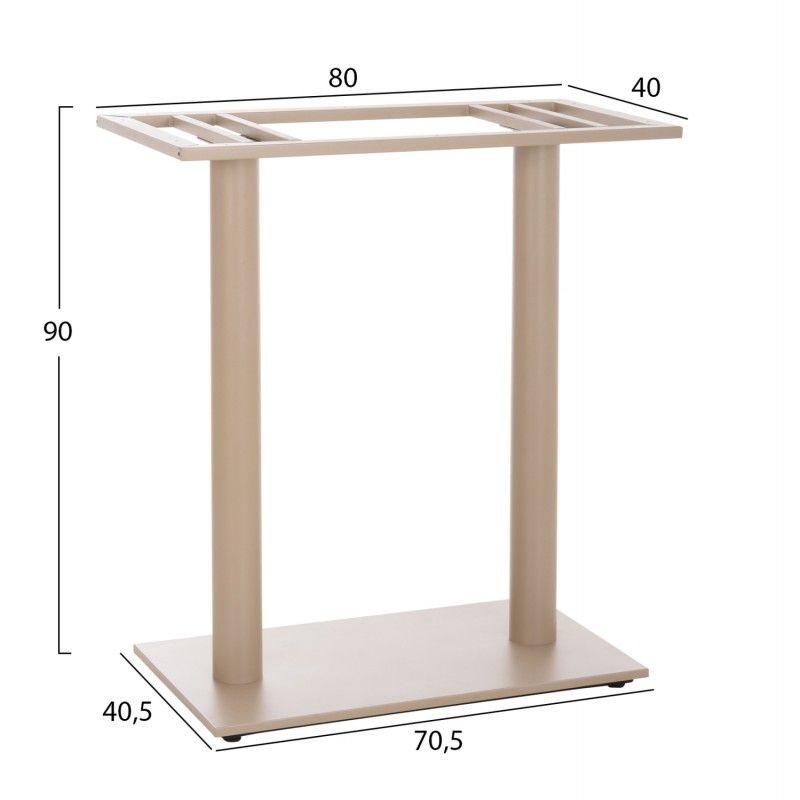 ΒΑΣΗ ΤΡΑΠΕΖΙΟΥ ΜΠΑΡ ΔΙΣΤΗΛΗ ΜΕΣ.ΥΨΟΥΣ HM478.25 ΜΕΤΑΛΛΟ ΚΑΠΟΥΤΣΙΝΟ ΜΑΤ 80x40.5x90Υεκ