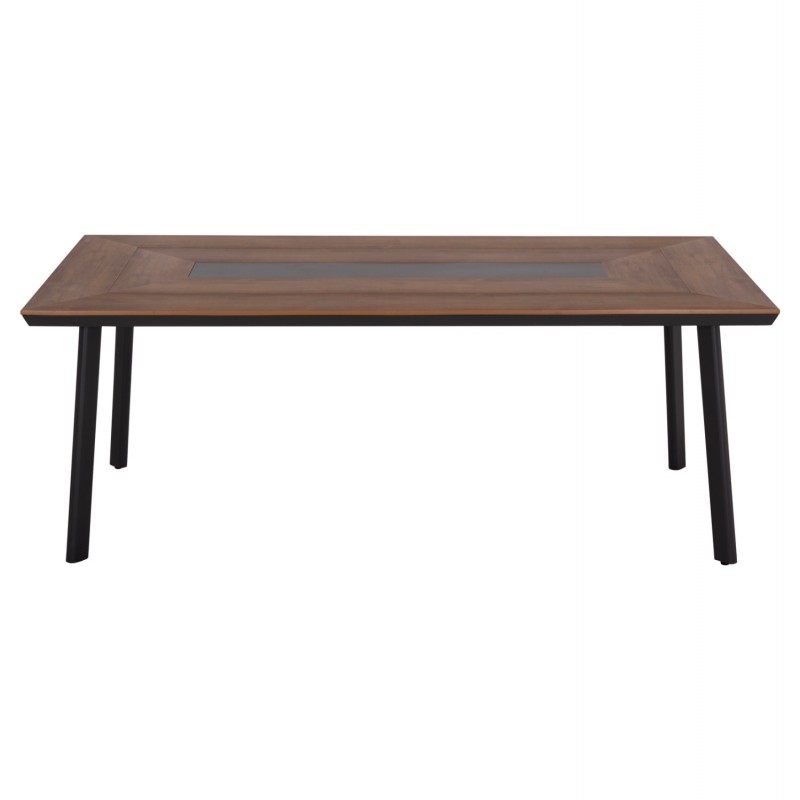 ΤΡΑΠΕΖΙ ΑΛΟΥΜΙΝΙΟΥ TABER ΜΕ POLYWOOD 200X100 ΓΚΡΙ HM5131.12