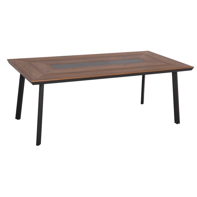 ΤΡΑΠΕΖΙ ΑΛΟΥΜΙΝΙΟΥ TABER ΜΕ POLYWOOD 200X100 ΓΚΡΙ HM5131.12