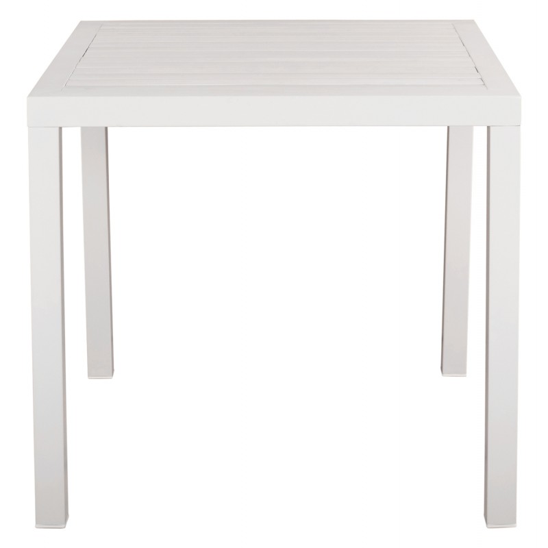 ΤΡΑΠΕΖΙ ΑΛΟΥΜΙΝΙΟΥ SAHIRA ΣΕ ΛΕΥΚΗ ΑΠΟΧΡΩΣΗ 80Χ80X75,5Υεκ. HM5572.01