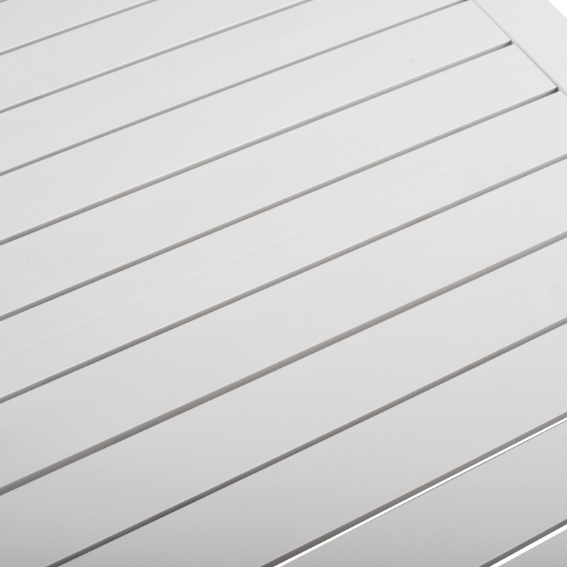 ΤΡΑΠΕΖΙ ΑΛΟΥΜΙΝΙΟΥ SAHIRA ΣΕ ΛΕΥΚΗ ΑΠΟΧΡΩΣΗ 80Χ80X75,5Υεκ. HM5572.01