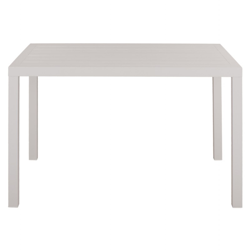 ΤΡΑΠΕΖΙ ΑΛΟΥΜΙΝΙΟΥ SAHIRA ΣΕ ΛΕΥΚΗ ΑΠΟΧΡΩΣΗ 120Χ80X75,5Υεκ. HM5570.01