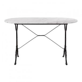 ΤΡΑΠΕΖΙ DELILAH ΜΕ ΒΑΣΗ ΑΠΟ ΜΑΝΤΕΜΙ HM440 ΜΕ ΜΑΡΜΑΡΟ ΟΒΑΛ 120Χ59X72