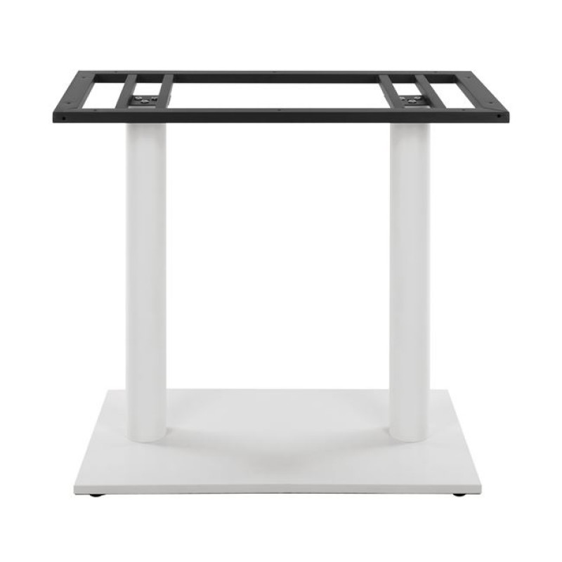 ΒΑΣΗ ΜΕΤΑΛΛΙΚΗ ΔΙΠΛΗ ΛΕΥΚΗ ΜΑΤ 80Χ40Χ72Υεκ. ΜΕ ΡΕΓΟΥΛΑΤΟΡΟΥΣ HM435.12