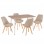 ΣΕΤ ΤΡΑΠΕΖΑΡΙΑΣ 5ΤΜΧ PALOMA HM10382 MDF TOP ΣΕ SONAMA--ΜΠΕΖ ΚΑΡΕΚΛΕΣ