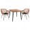ΣΕΤ 3ΤΜΧ ALLEGRA WICKER ΜΕ ΤΡΑΠΕΖΙ 80X80Χ78Υ ΜΠΕΖ & ΜΑΥΡΟ ΧΡΩΜΑ HM10483