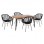 ΣΕΤ 5ΤΜΧ ALLEGRA WICKER ΜΕ ΤΡΑΠΕΖΙ 140X80Χ78Υ ΜΠΕΖ & ΜΑΥΡΟ ΧΡΩΜΑ HM10508