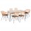 ΣΕΤ ΤΡΑΠΕΖΑΡΙΑΣ 7ΤΜΧ ALLEGRA HM10495 WICKER ΜΠΕΖ-ΜΕΤΑΛΛΟ ΜΑΥΡΟ