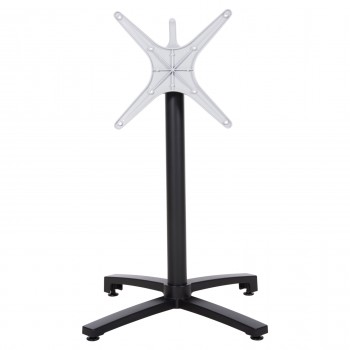 ΒΑΣΗ ΑΛΟΥΜΙΝΙΟΥ ΠΤΥΣΣΟΜΕΝΗ HM459.01 ΜΑΥΡΟ ΜΑΤ 69Χ69Χ73Υεκ. ΜΕ ΣΤΑΥΡΟ 48Χ48εκ.