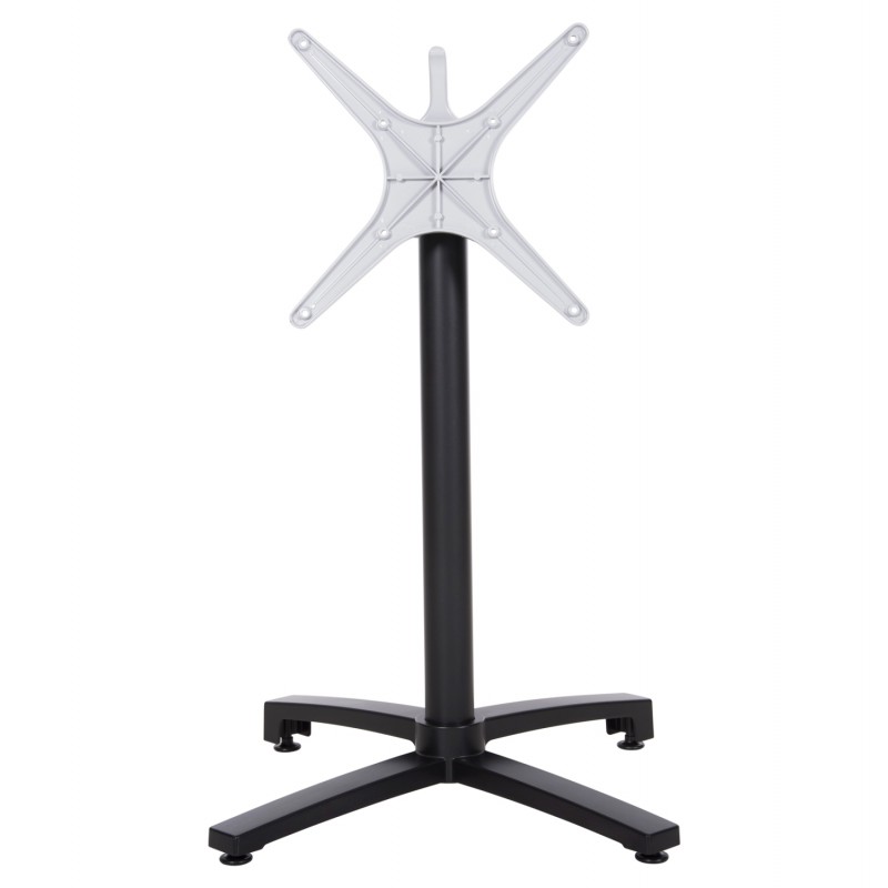 ΒΑΣΗ ΑΛΟΥΜΙΝΙΟΥ ΠΤΥΣΣΟΜΕΝΗ HM459.01 ΜΑΥΡΟ ΜΑΤ 69Χ69Χ73Υεκ. ΜΕ ΣΤΑΥΡΟ 48Χ48εκ.