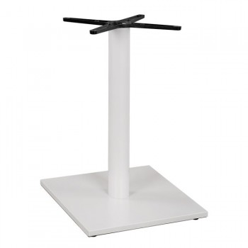 ΒΑΣΗ ΜΕΤΑΛΛΙΚΗ ΛΕΥΚΗ ΜΑΤ 46Χ46Χ72εκ. ΜΕ ΣΤΑΥΡΟ 46Χ46 ΚΑΙ ΡΕΓΟΥΛΑΤΟΡΟΥΣ HM438.02