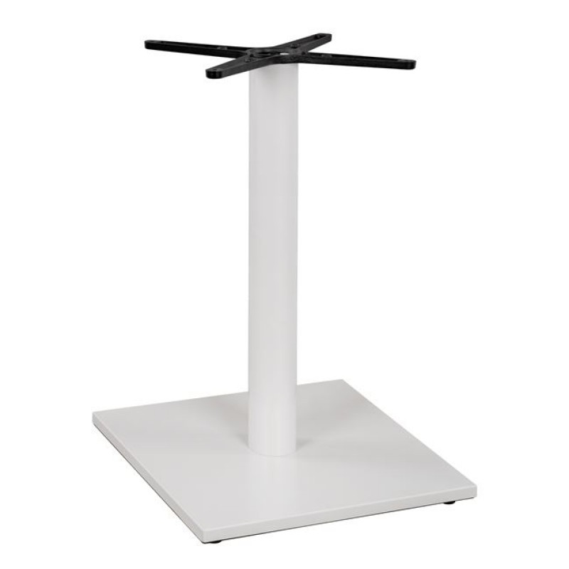 ΒΑΣΗ ΜΕΤΑΛΛΙΚΗ ΛΕΥΚΗ ΜΑΤ 46Χ46Χ72εκ. ΜΕ ΣΤΑΥΡΟ 46Χ46 ΚΑΙ ΡΕΓΟΥΛΑΤΟΡΟΥΣ HM438.02