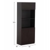 ΒΙΒΛΙΟΘΗΚΗ ΓΡΑΦΕΙΟΥ ΕΠΑΓΓΕΛΜΑΤΙΚΗ ROSEWOOD HM2089 ΜΕΛΑΜΙΝΗ ΓΚΡΙ-WENGE 80Χ40Χ200Υεκ.