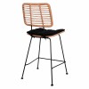 ΣΚΑΜΠΟ ΜΕΣΑΙΟΥ ΥΨΟΥΣ ALLEGRA HM5644 ΜΕΤΑΛΛΙΚΟ ΜΕ WICKER ΣΕ ΜΠΕΖ ΑΠΟΧΡΩΣΗ 55x56x107 εκ.
