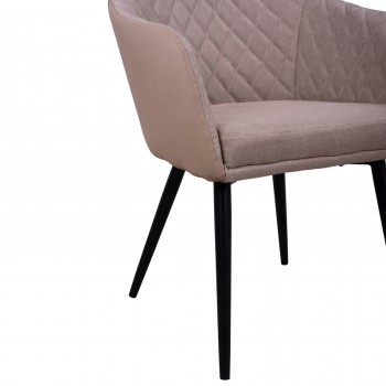 ΠΟΛΥΘΡΟΝΑΚΙ CHARLES HM8522.07 ΜΕ ΥΦΑΣΜΑ ΜΠΕΖ & PU ΜΠΕΖ 57x63x83Υ εκ.