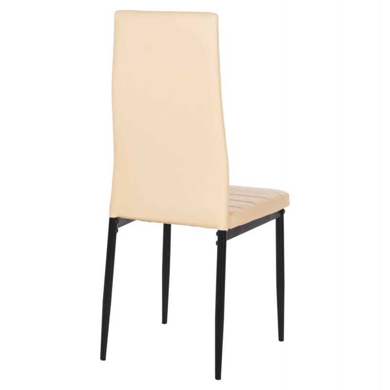 ΚΑΡΕΚΛΑ ΤΡΑΠΕΖΑΡΙΑΣ LADY HM0037.25 ΑΝΟΙΧΤΟ ΚΡΕΜ PU ΣΚΕΛΕΤΟΣ ΜΑΥΡΟΣ ΜΕΤΑΛ. (K/D) 42x44x95Υεκ