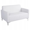 ΚΑΝΑΠΕΣ 2ΘΕΣΙΟΣ NELLIE HM3159.22 ΜΕ ΛΕΥΚΟ PU 113x71x71Υ εκ.